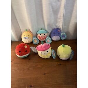 6 NWT FRUIT SCENTED‎ SQUISHMALLOW 5"